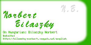 norbert bilaszky business card